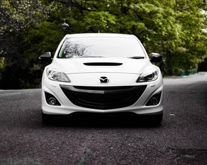 Preview wallpaper mazda, white, front view