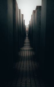 Preview wallpaper maze, dark, passage, path, architecture