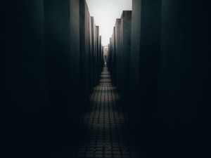 Preview wallpaper maze, dark, passage, path, architecture