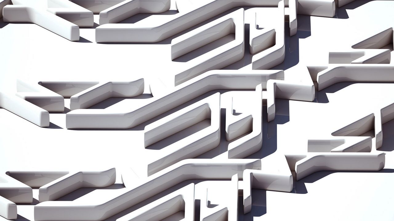 Wallpaper maze, plastic, form, figure