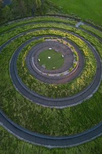 Preview wallpaper maze, spiral, aerial view, trail, greenery, landscape design