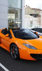 Preview wallpaper mclaren 12c, mclaren, car, orange, sports car