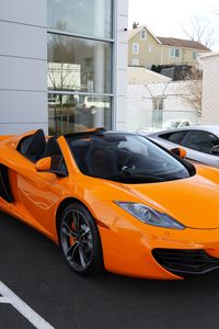 Preview wallpaper mclaren 12c, mclaren, car, orange, sports car