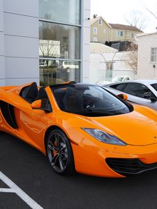 Preview wallpaper mclaren 12c, mclaren, car, orange, sports car