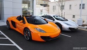 Preview wallpaper mclaren 12c, mclaren, car, orange, sports car