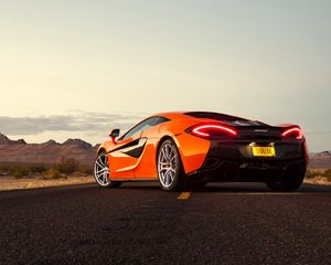 Preview wallpaper mclaren 570, mclaren, sports car, supercar, road, asphalt