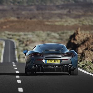 Preview wallpaper mclaren, 570gt, road, rear view