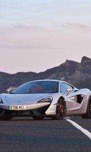 Preview wallpaper mclaren, 570gt, side view, gray