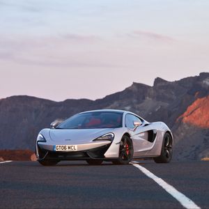 Preview wallpaper mclaren, 570gt, side view, gray