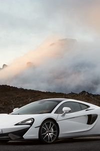 Preview wallpaper mclaren, 570gt, white, side view