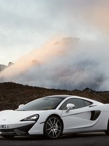 Preview wallpaper mclaren, 570gt, white, side view