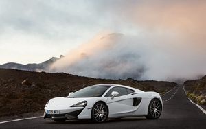 Preview wallpaper mclaren, 570gt, white, side view