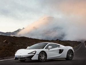 Preview wallpaper mclaren, 570gt, white, side view