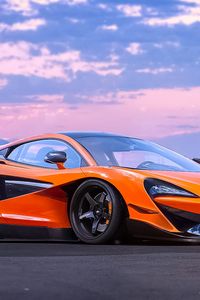 Preview wallpaper mclaren, 570s, experimental, orange, side view