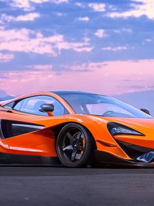 Preview wallpaper mclaren, 570s, experimental, orange, side view