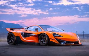 Preview wallpaper mclaren, 570s, experimental, orange, side view