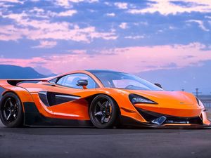 Preview wallpaper mclaren, 570s, experimental, orange, side view