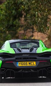 Preview wallpaper mclaren, 570s, rear view, green