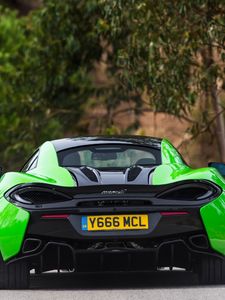 Preview wallpaper mclaren, 570s, rear view, green