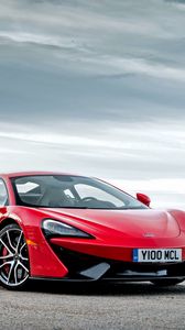 Preview wallpaper mclaren, 570s, red, side view
