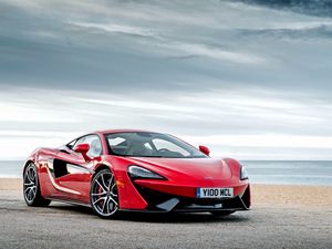 Preview wallpaper mclaren, 570s, red, side view