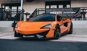 Preview wallpaper mclaren 600lt, mclaren, car, supercar, orange