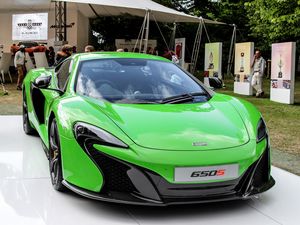 Preview wallpaper mclaren, 650s, green, front view, exhibition