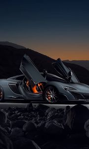 Preview wallpaper mclaren, 675lt, side view, night