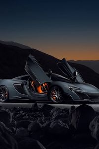 Preview wallpaper mclaren, 675lt, side view, night