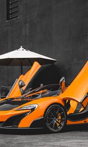 Preview wallpaper mclaren 675lt spider, mclaren, car, orange, sports car