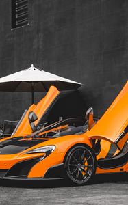 Preview wallpaper mclaren 675lt spider, mclaren, car, orange, sports car