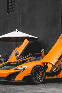 Preview wallpaper mclaren 675lt spider, mclaren, car, orange, sports car