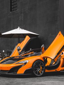 Preview wallpaper mclaren 675lt spider, mclaren, car, orange, sports car