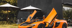 Preview wallpaper mclaren 675lt spider, mclaren, car, orange, sports car