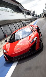 Preview wallpaper mclaren, 675lt, us-spec, red, motion