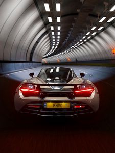 Preview wallpaper mclaren 720s, mclaren, car, sports car, tunnel