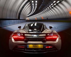 Preview wallpaper mclaren 720s, mclaren, car, sports car, tunnel