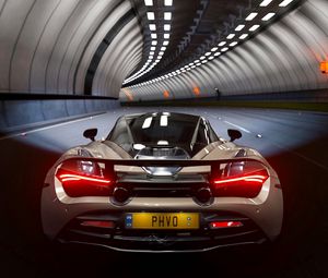 Preview wallpaper mclaren 720s, mclaren, car, sports car, tunnel