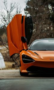 Preview wallpaper mclaren 720s, mclaren, car, supercar, orange, front view