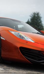 Preview wallpaper mclaren, car, orange, headlight