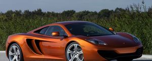 Preview wallpaper mclaren, mp4-12c, orange, side view