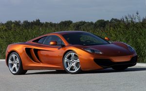 Preview wallpaper mclaren, mp4-12c, orange, side view