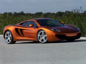 Preview wallpaper mclaren, mp4-12c, orange, side view