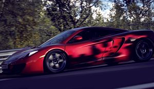 Preview wallpaper mclaren, mp4-12c, side view, speed, movement