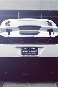 Preview wallpaper mclaren, mp4-12c, supercar, rear view