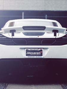 Preview wallpaper mclaren, mp4-12c, supercar, rear view