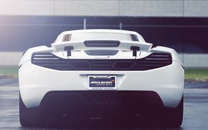 Preview wallpaper mclaren, mp4-12c, supercar, rear view