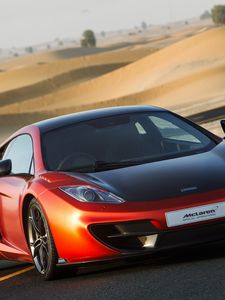 Preview wallpaper mclaren, mp4-12c, supercar, track