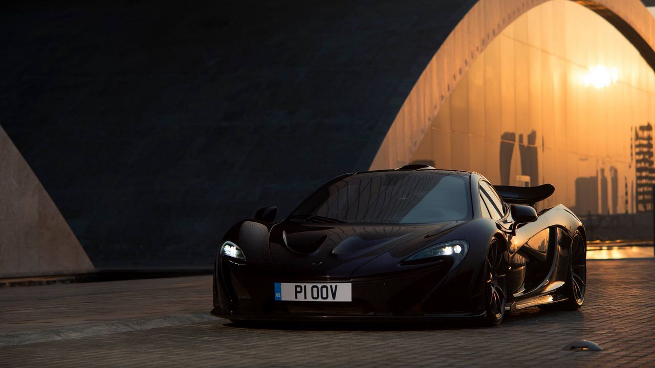 Wallpaper mclaren, p1, black, front view