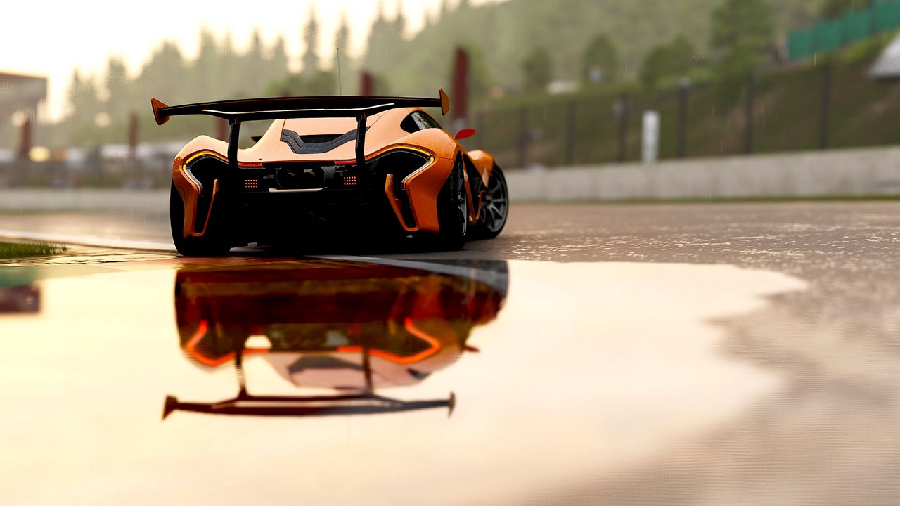 Wallpaper mclaren p1, mclaren, sports car, race, rear view